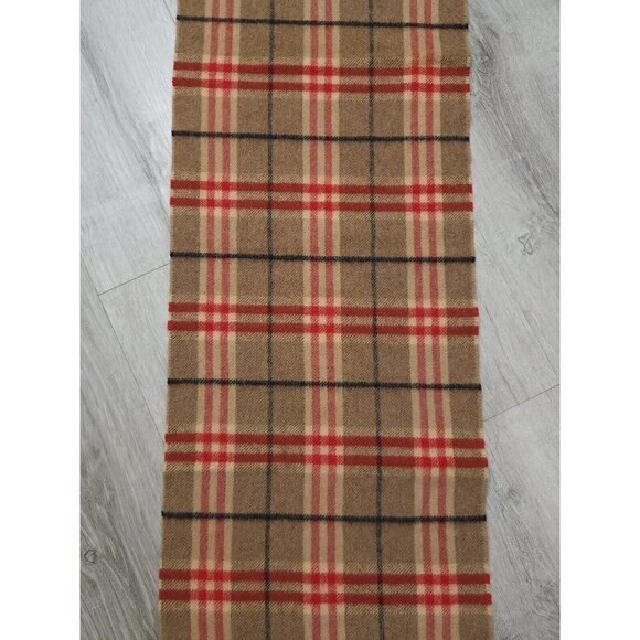 Vintage Burberrys of London 100% Wool Fringe Equestrian Knight Scarf Authentic - Picture 6 of 12